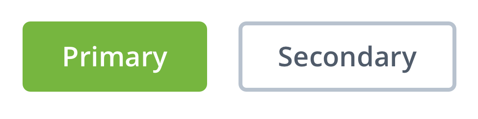 Final button style system showing primary and secondary variants