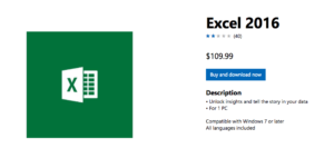 microsoft excel pricing