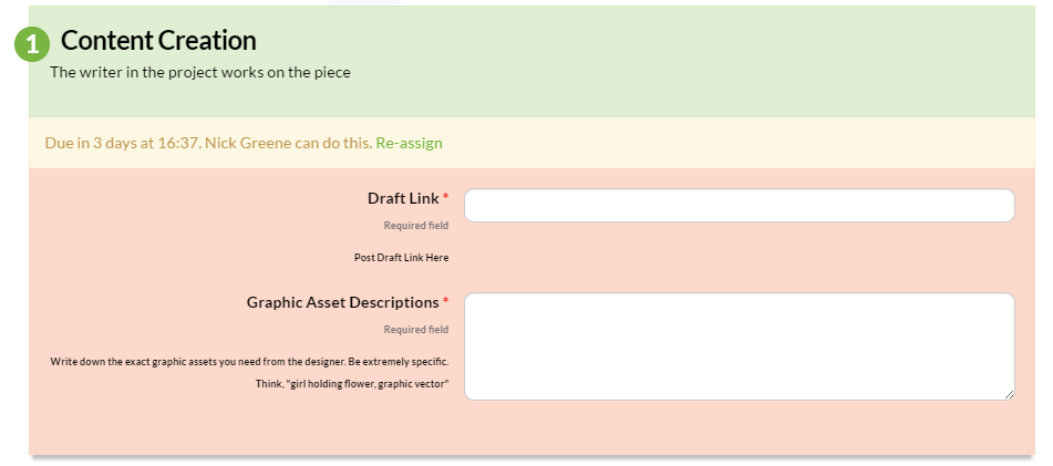 content creation input box