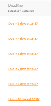 content process deadlines