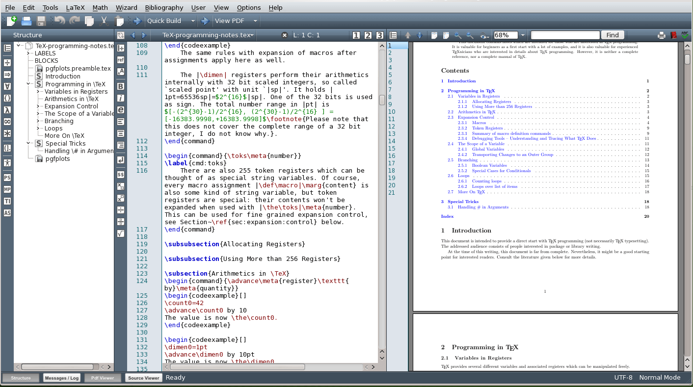 LaTex software documentation tool