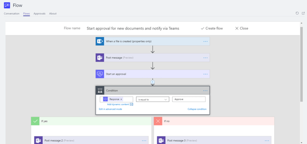 Microsoft flow example