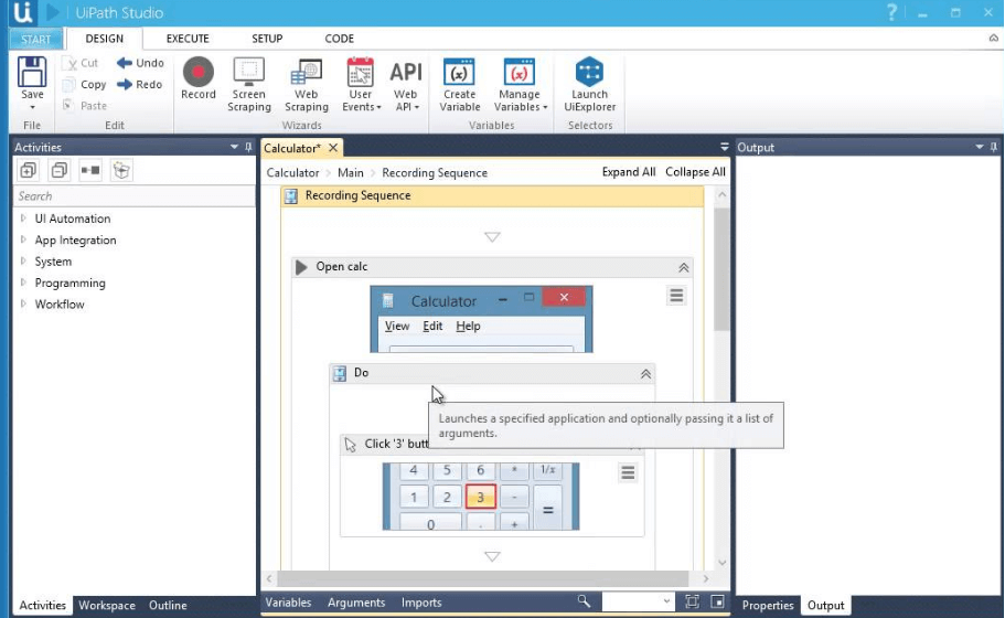 UI Path studio for robotic process automation