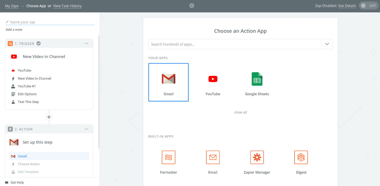 What is zapier - Youtube and Gmail workflow automation