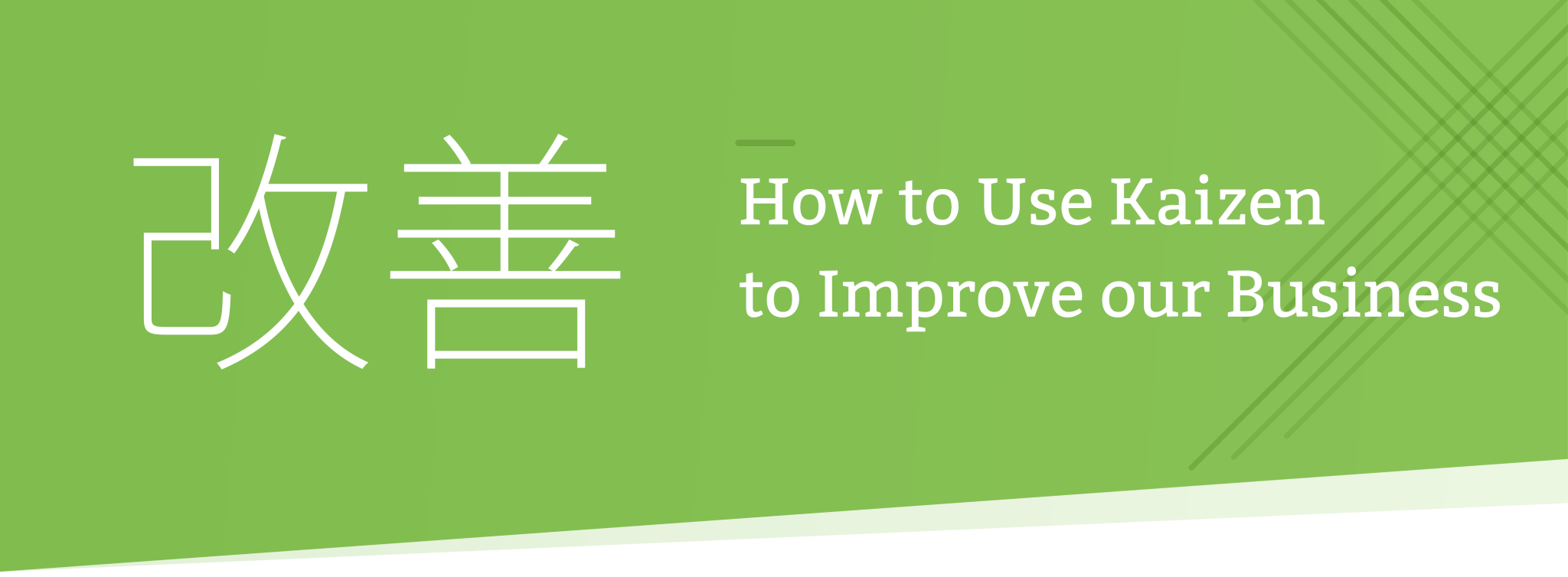 Kaizen process improvement header