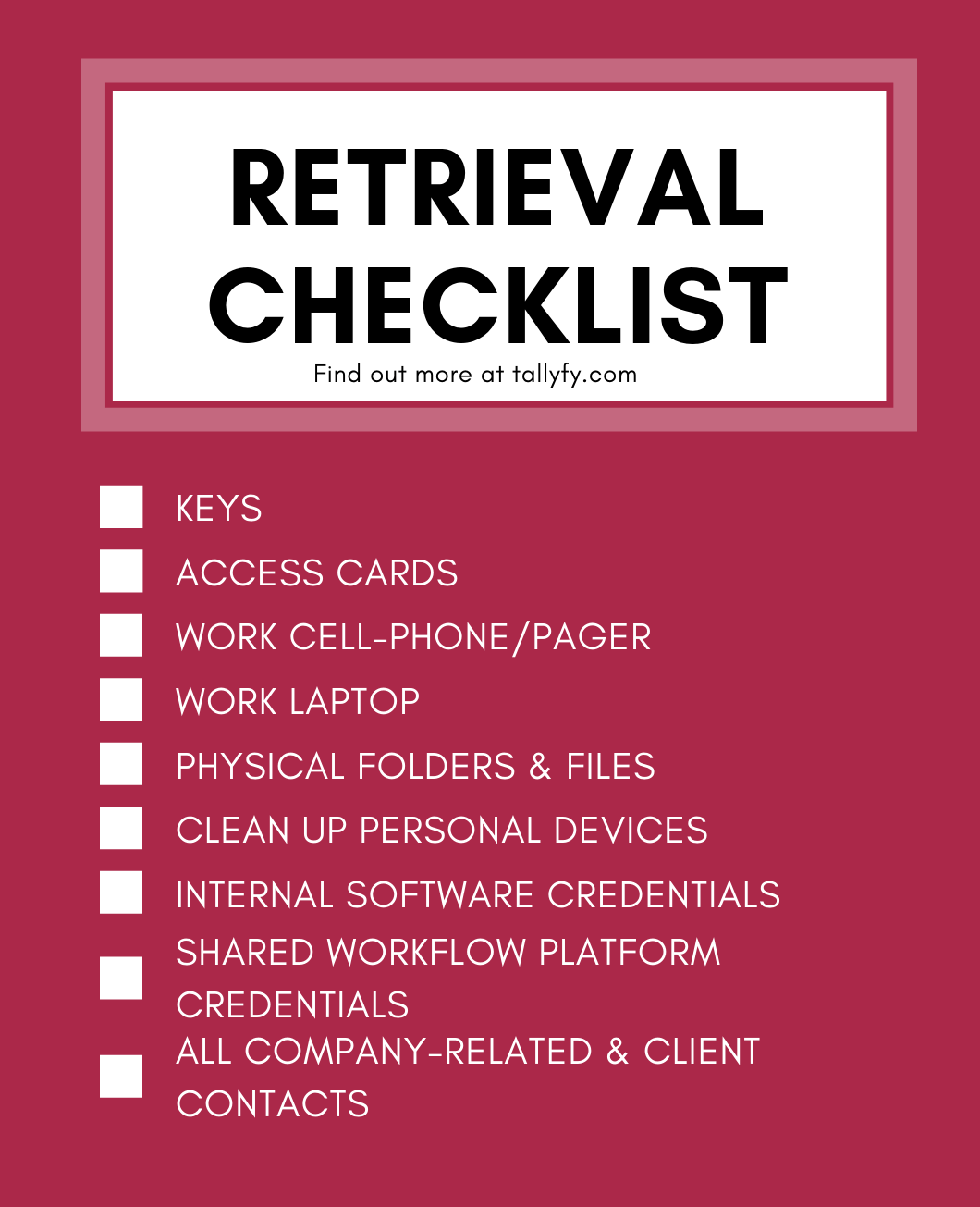 employee offboarding retrieval checklist